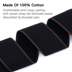 universal guitar strap shown with strap button and locks