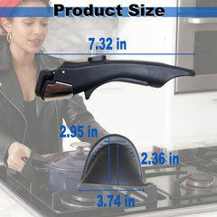 Universal one-click detachable pot handle attachment