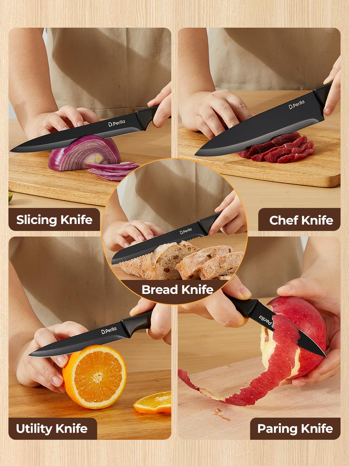 Universal knife block for storing D.Perlla knives