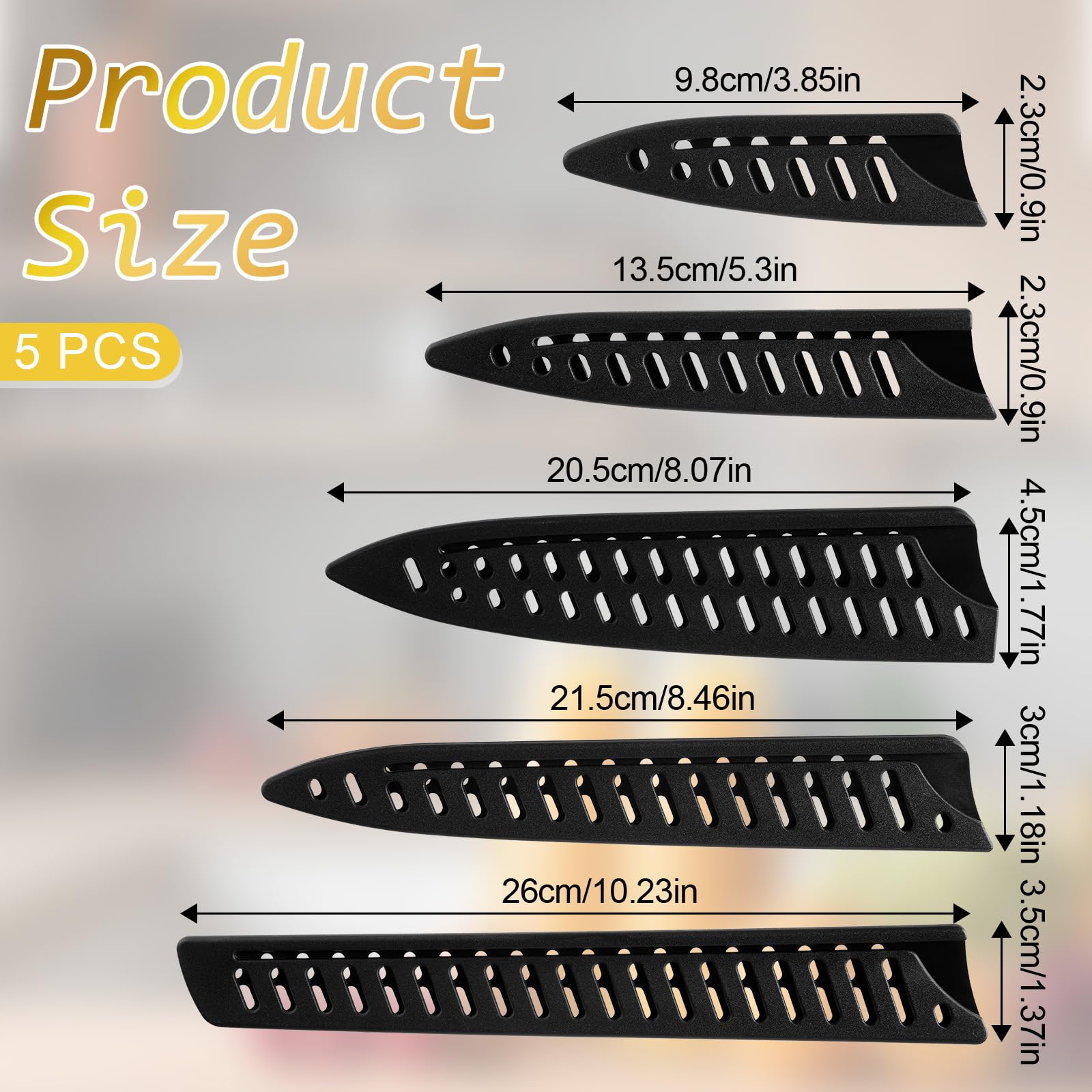 Universal plastic guards for kitchen knives