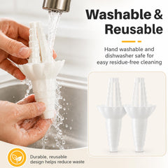 Universal neck compatibility 0.6 to 2.5 inch bottle openings