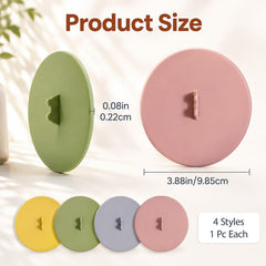 white silicone cup lid 4pcs for mugs
