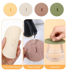Universal silicone lids for tea and coffee cups