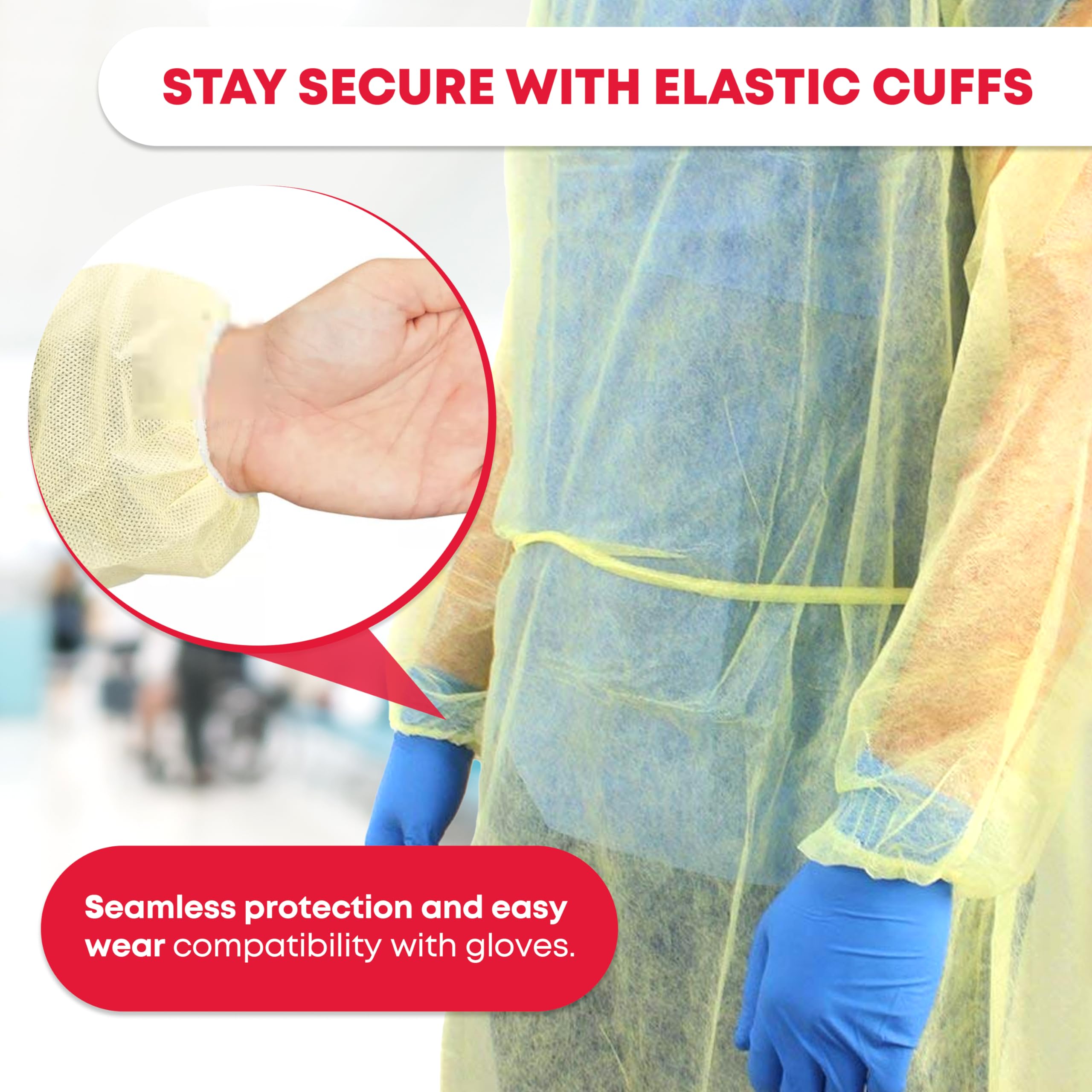 Fluid resistant isolation gown lightweight material