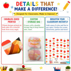 Durable cardstock garland with 5.9 inch patterns and 9.8 ft rope