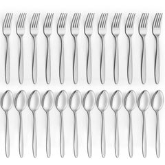 Unokit 24 piece silverware set forks and spoons