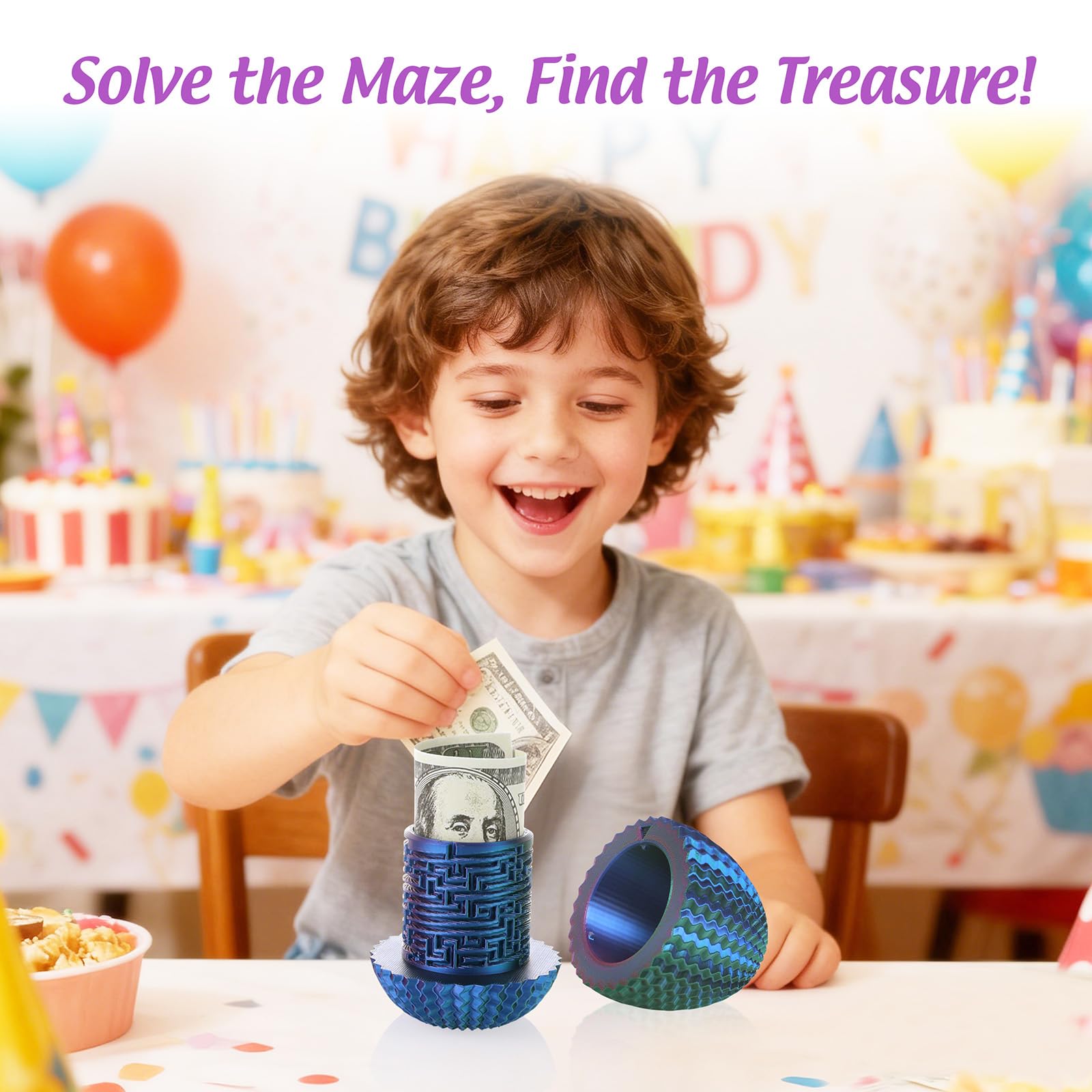 UNORGEE egg shaped cash maze puzzle box age recommendation 8 plus
