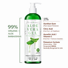 Unscented aloe vera gel texture close up