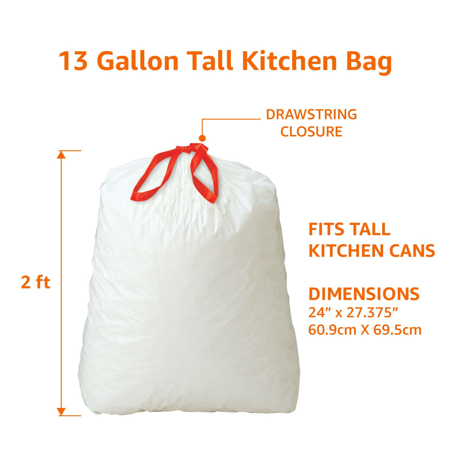 Basics 10% post-consumer recycled trash bags eco friendly