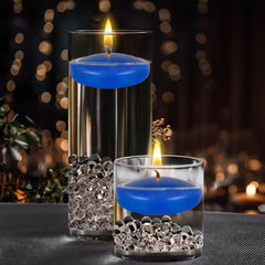 Hand poured unscented floating candle dark blue