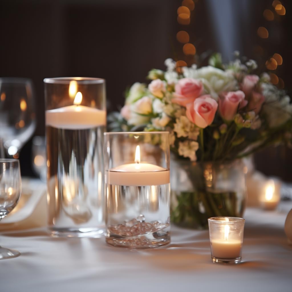 Unscented 3 inch floating candle ready for water vase