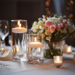 Unscented 3 inch floating candle ready for water vase