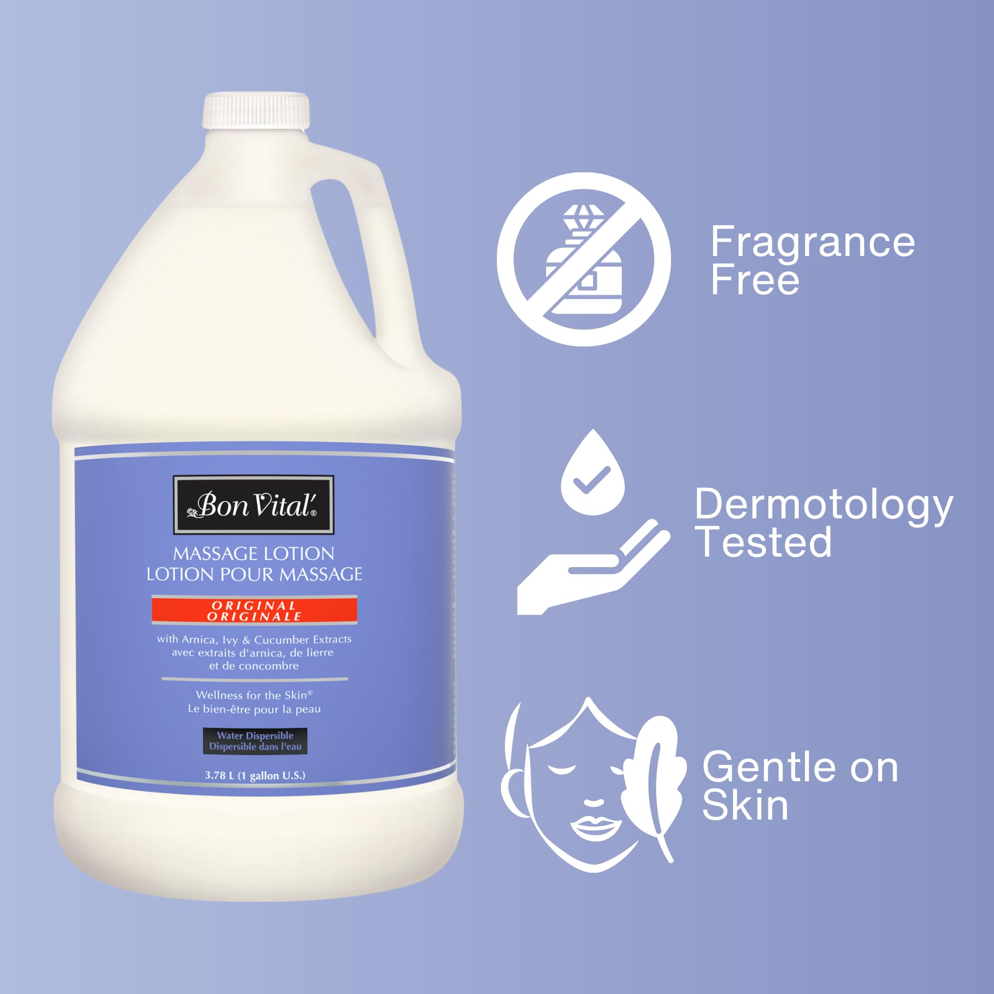 Lightweight non-greasy massage lotion for smooth glide