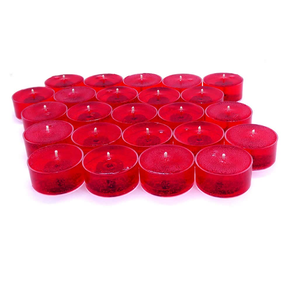 unscented red mineral oil tea lights