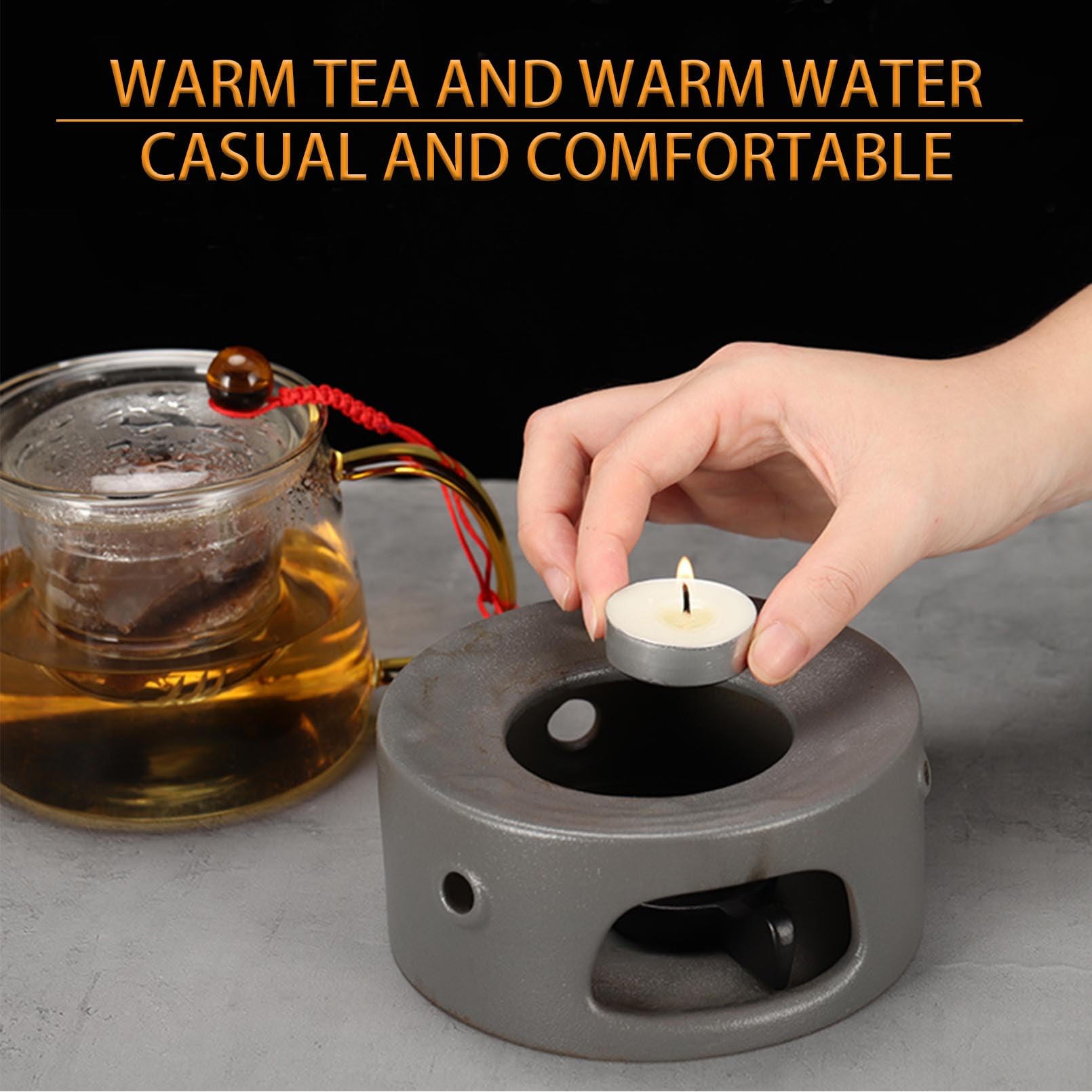 Bottom diversion design promotes clean even burn for tea lights