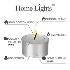 Paraffin wax tealight candle with cotton wick