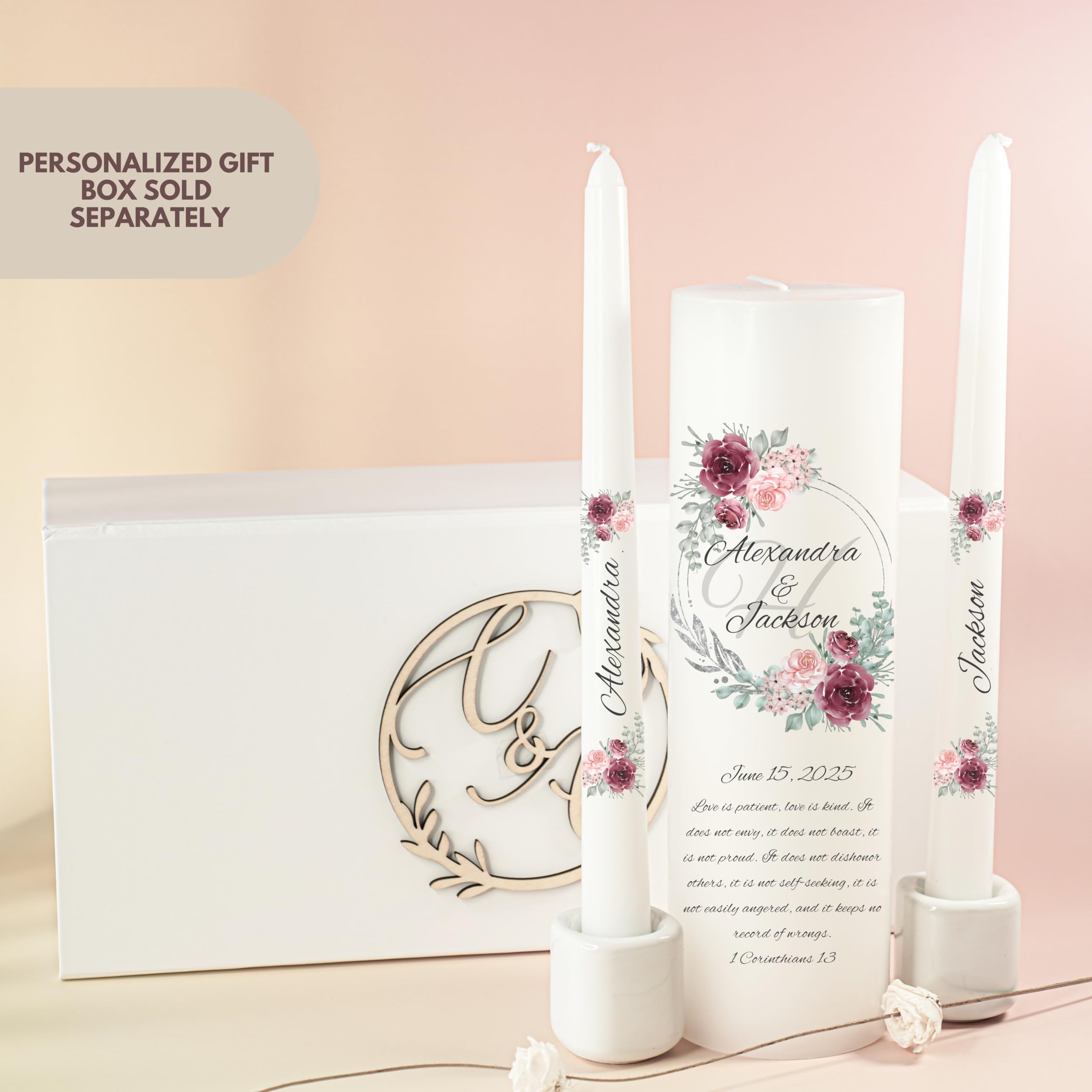 Unscented white wax candles