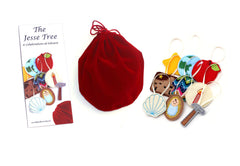 Ornaments made of felt with ribbon accents