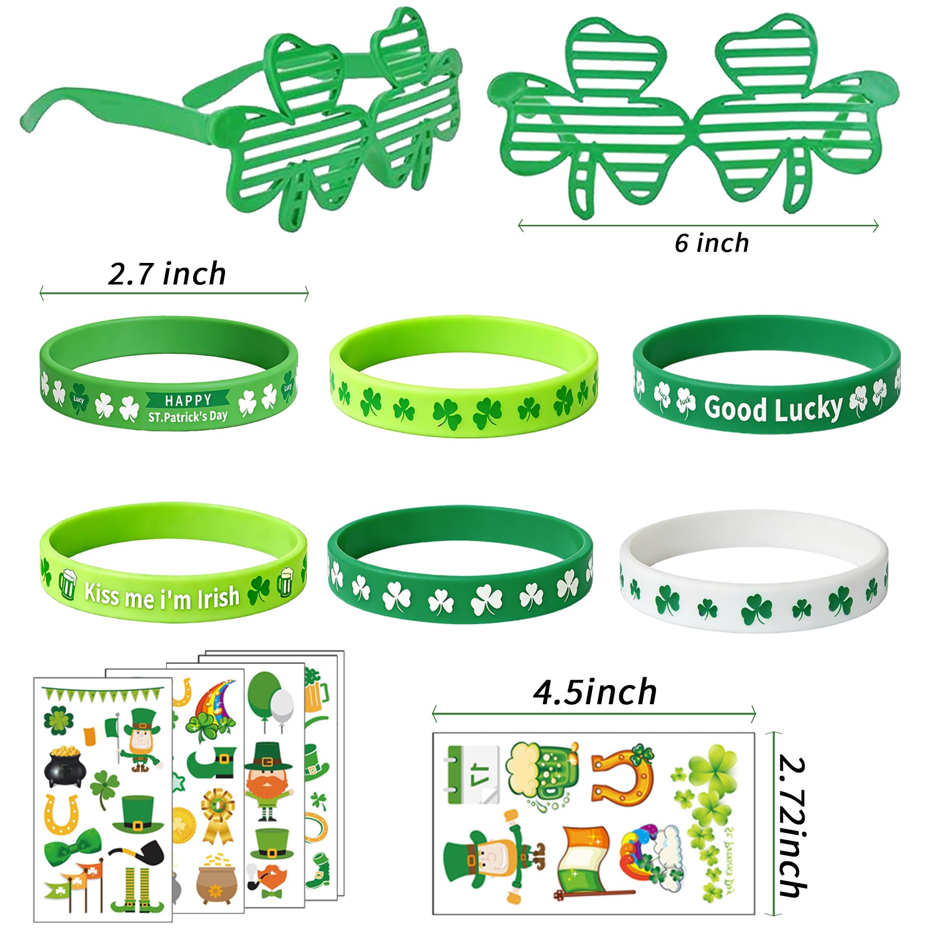 UOUYOO shamrock glasses image