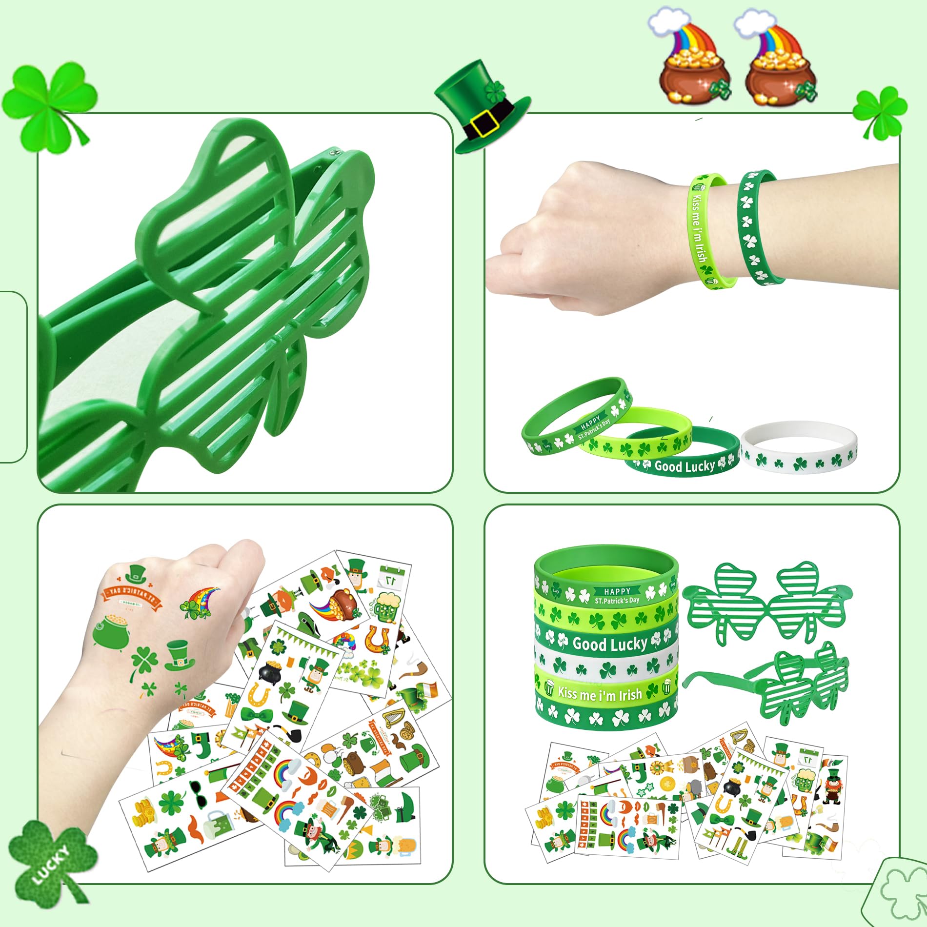 UOUYOO shamrock bracelets image