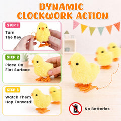 chick wind up toy size 3.3 by 2.8 inches