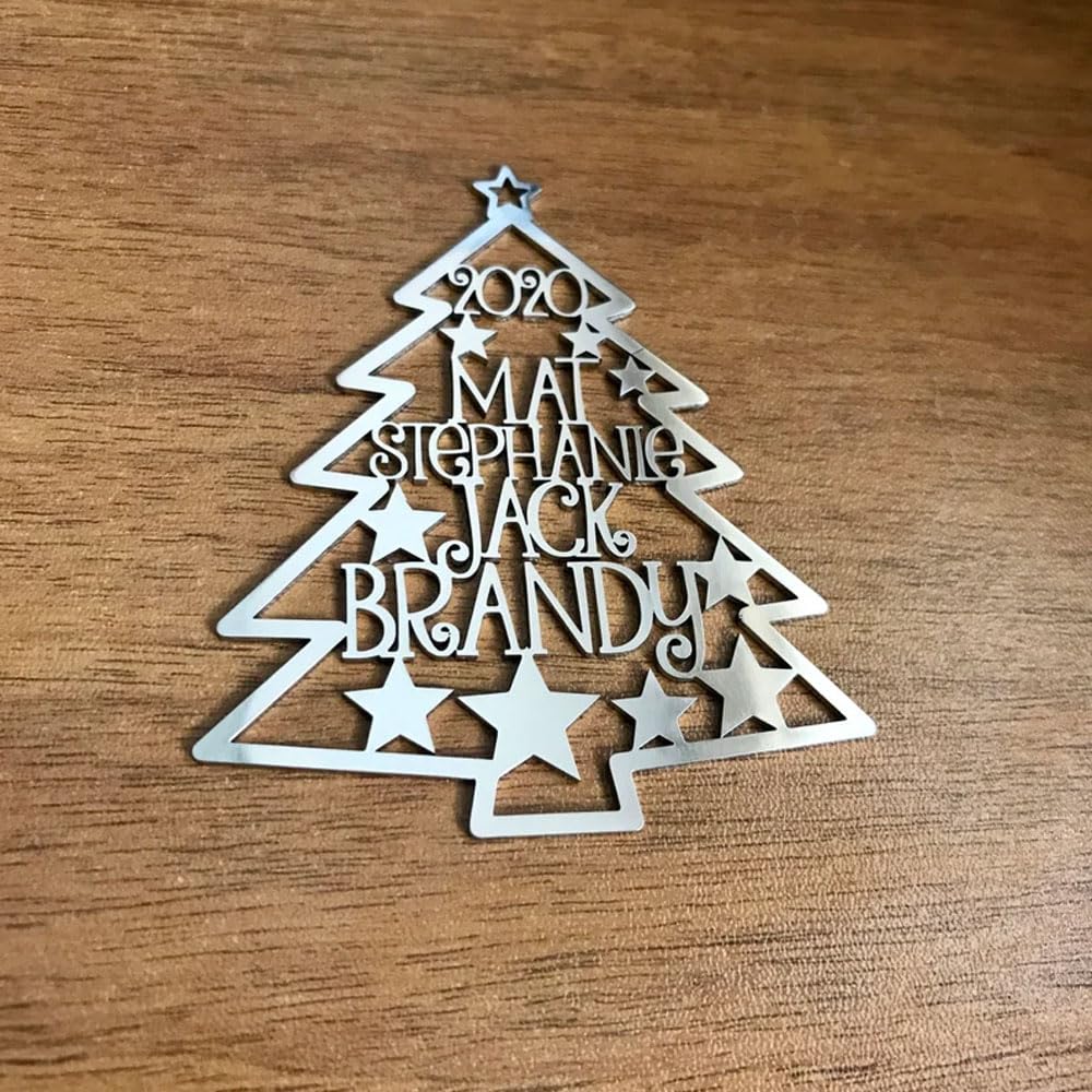 Name up to 10 with year ornament