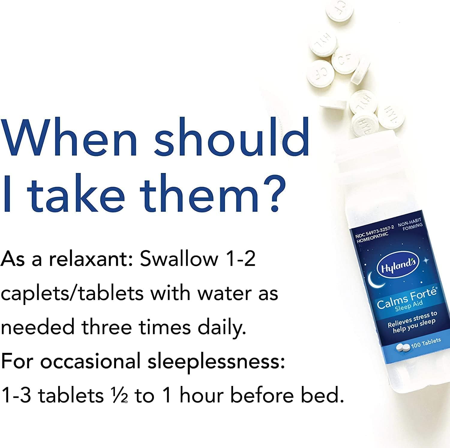 100 doses Hyland's Calms Forte tablets