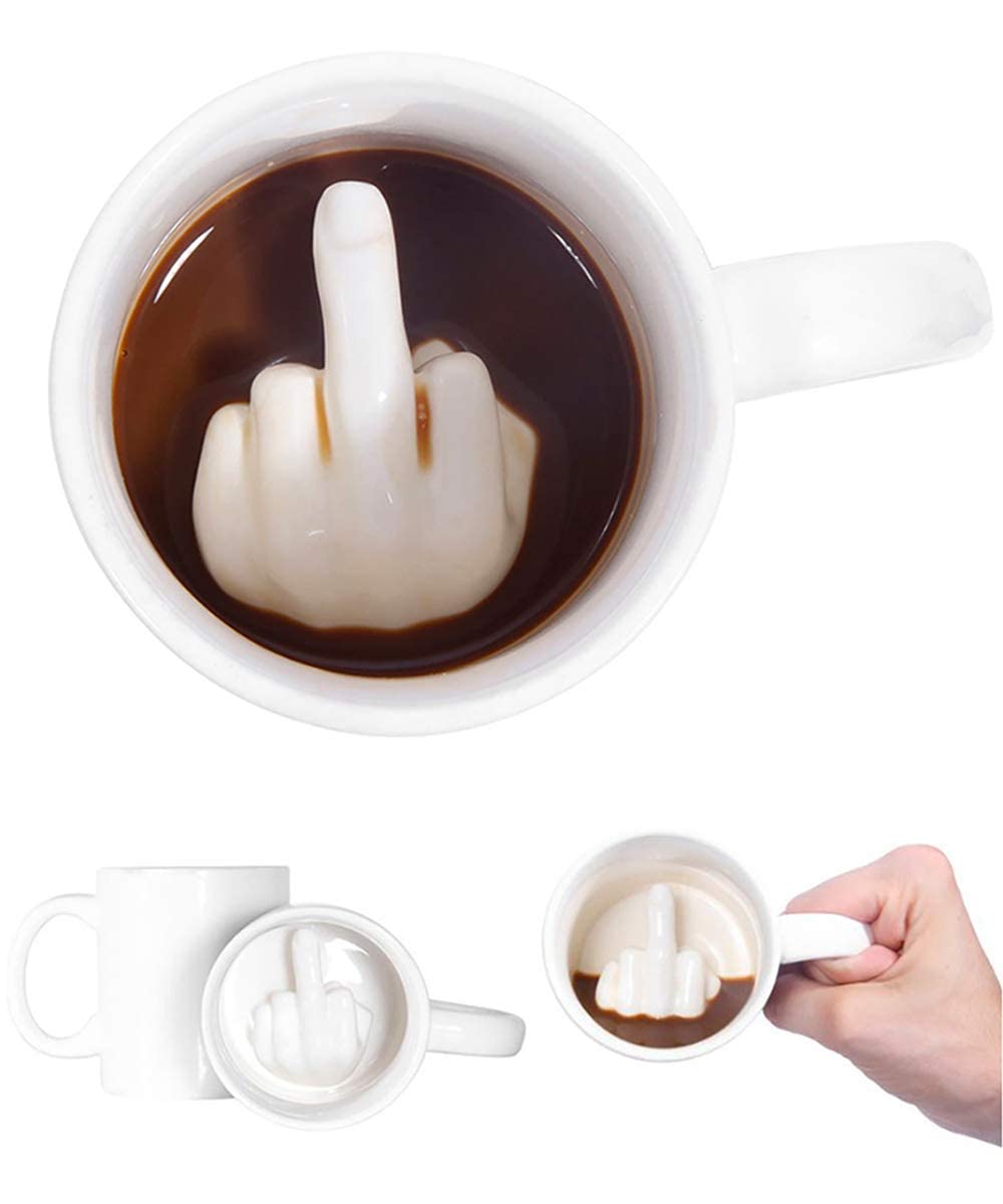 Up Yours Mug Thumbsup ceramic 14oz coffee cup