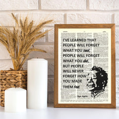 Upcycled vintage dictionary page wall art print