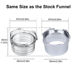 Upgrade aluminum dosing funnel for Ninja Luxe Cafe es601 es701 73mm