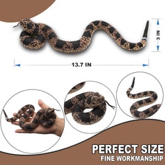 Upitry rubber snakes fake snake with realistic rattlesnake look