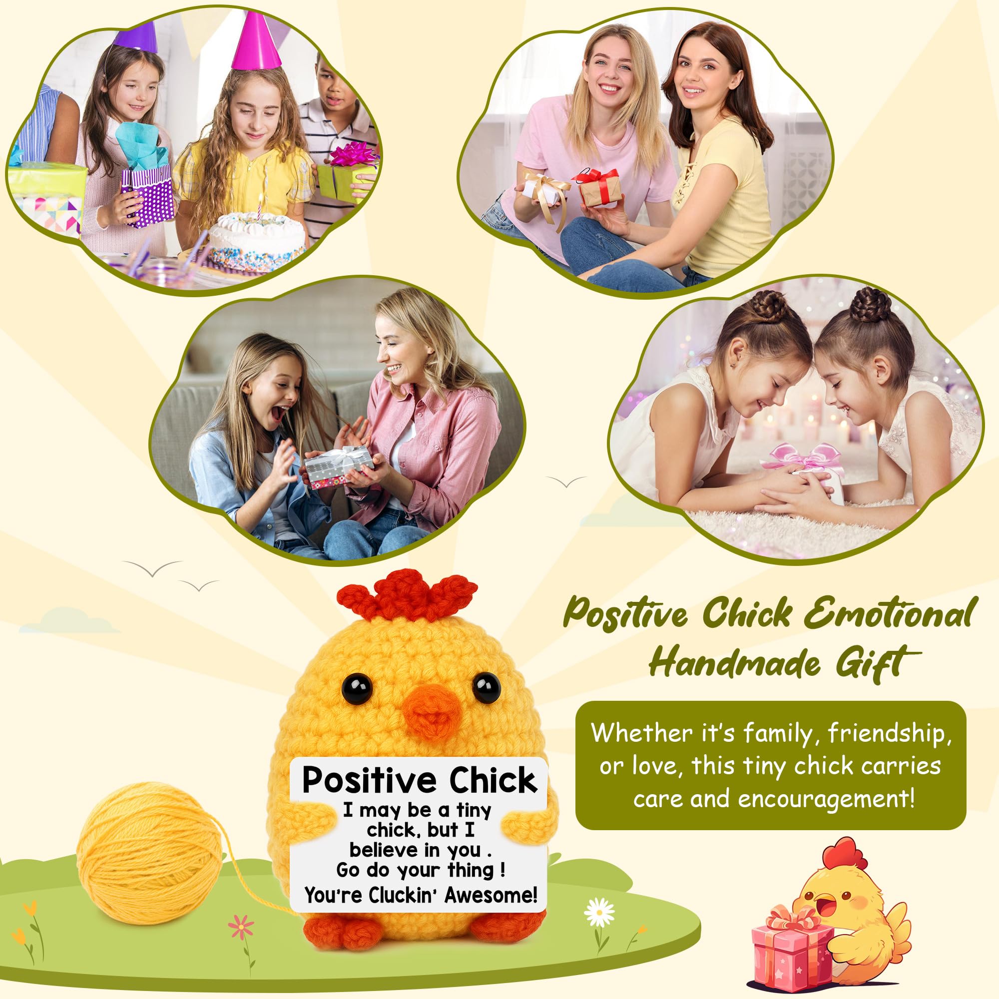 Crochet chick Easter egg filler decor