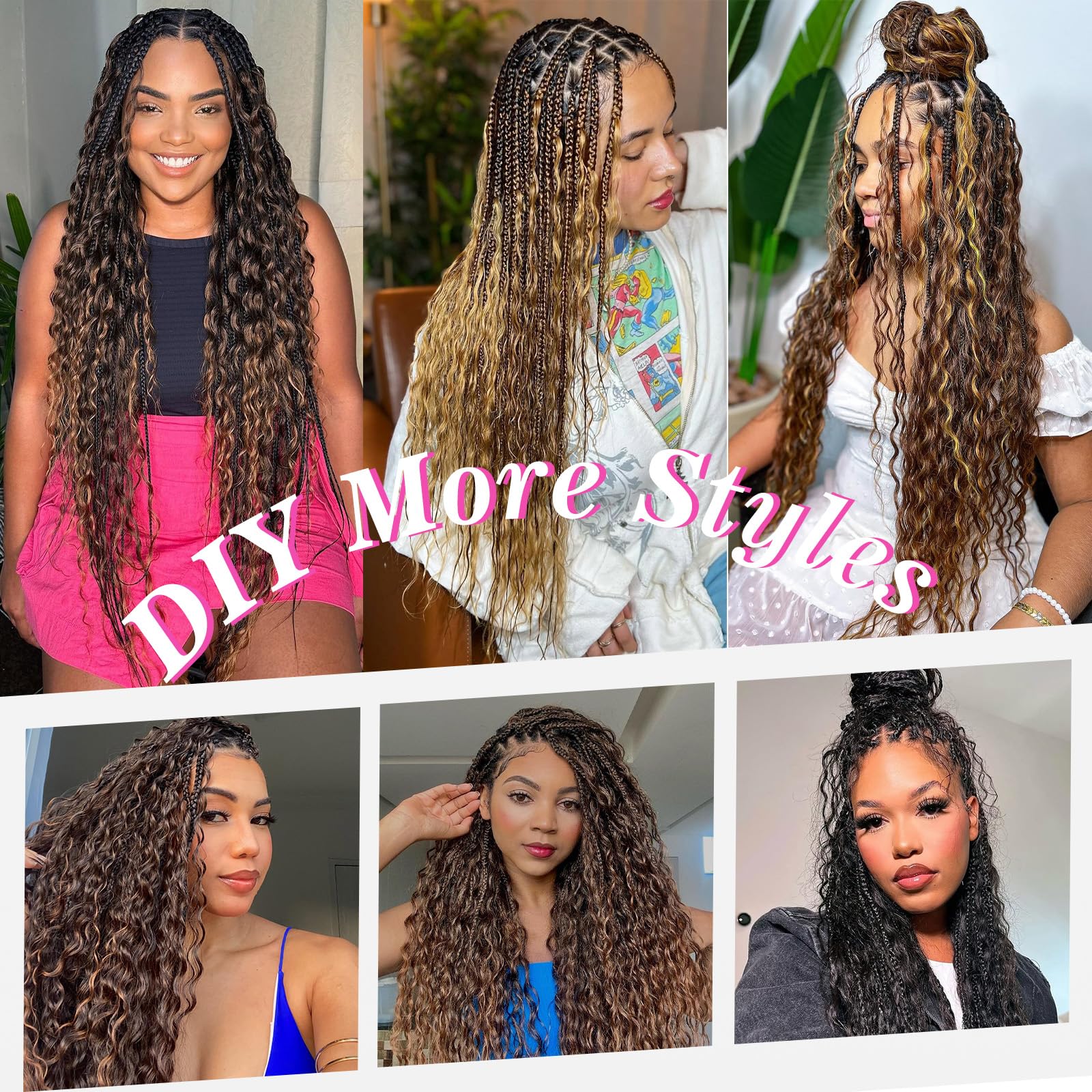 Knotless installation methods for crochet hair