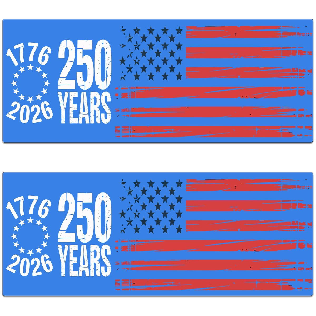 Two 4x10 inch anniversary magnets
