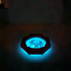 Glow in the dark patriotic ashtray showing USA flag and eagle