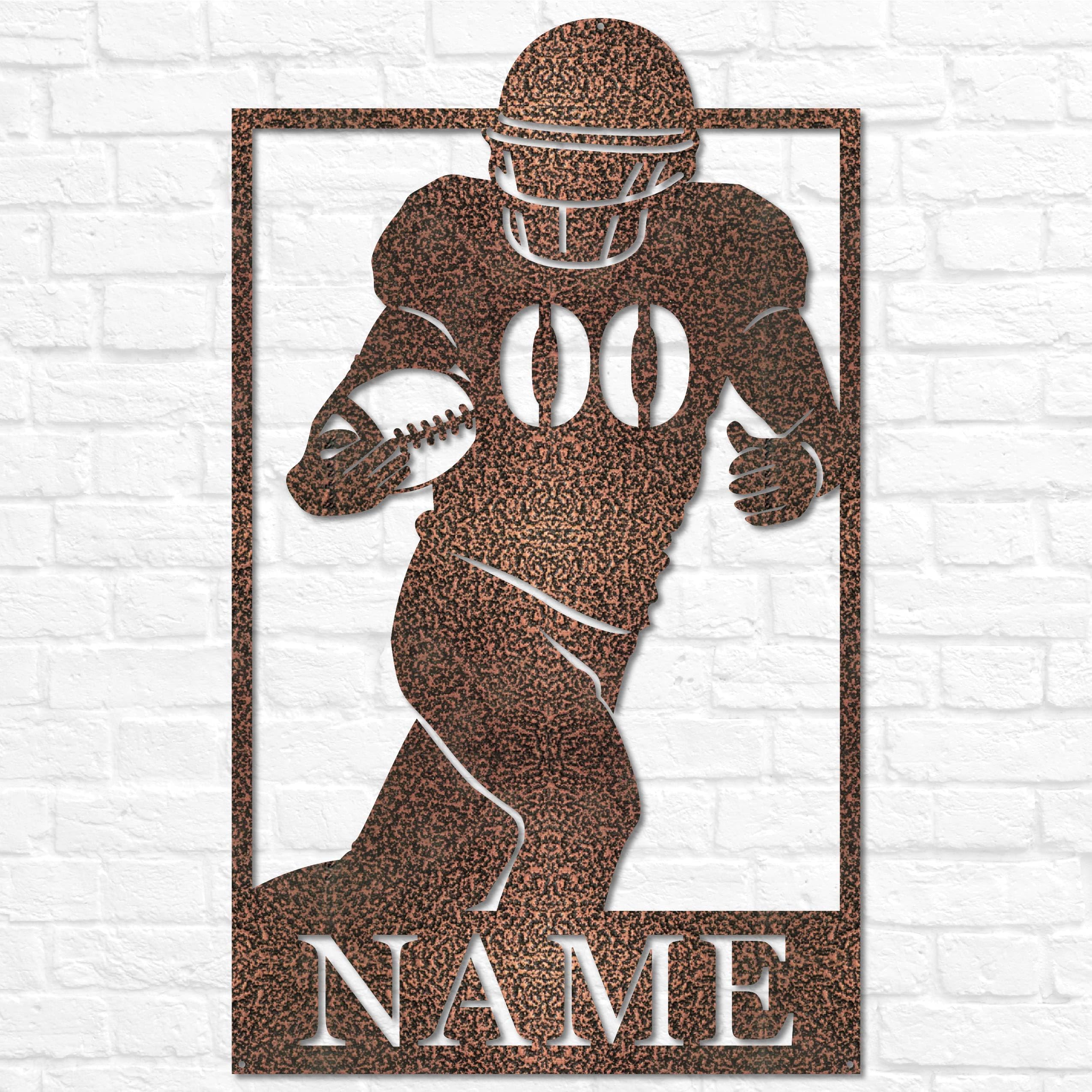 USA football players gift sign with weather resistant coating