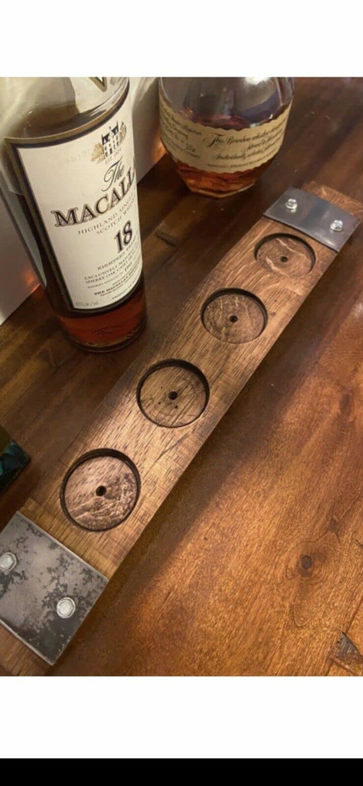 Handmade in the U.S.A. whiskey flight board image