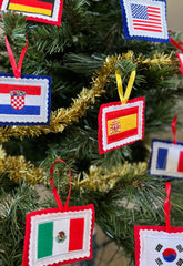 Travel souvenir style Christmas ornament for trees