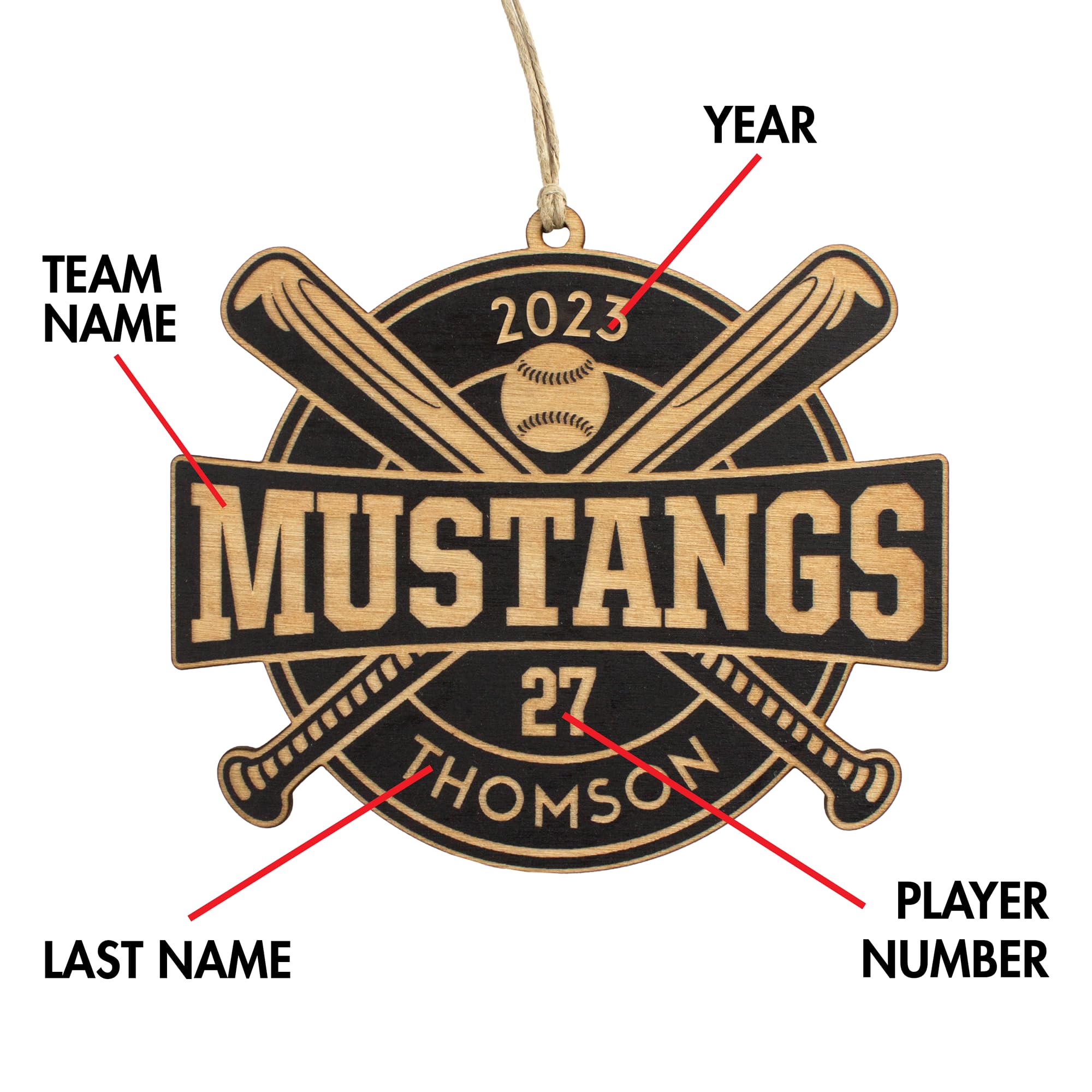 USA made baseball ornament for team and player gift