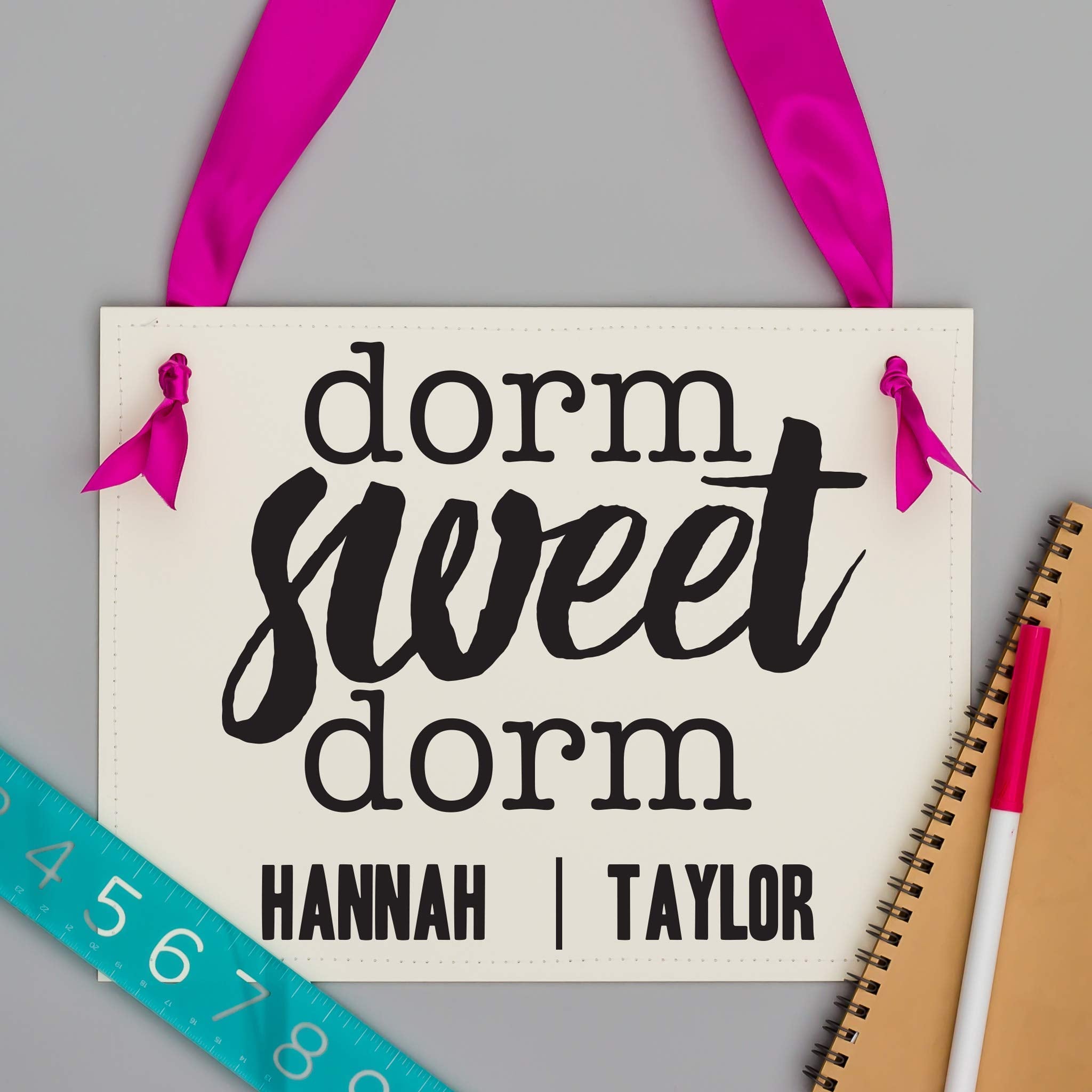 Graduation gift dorm sign concept