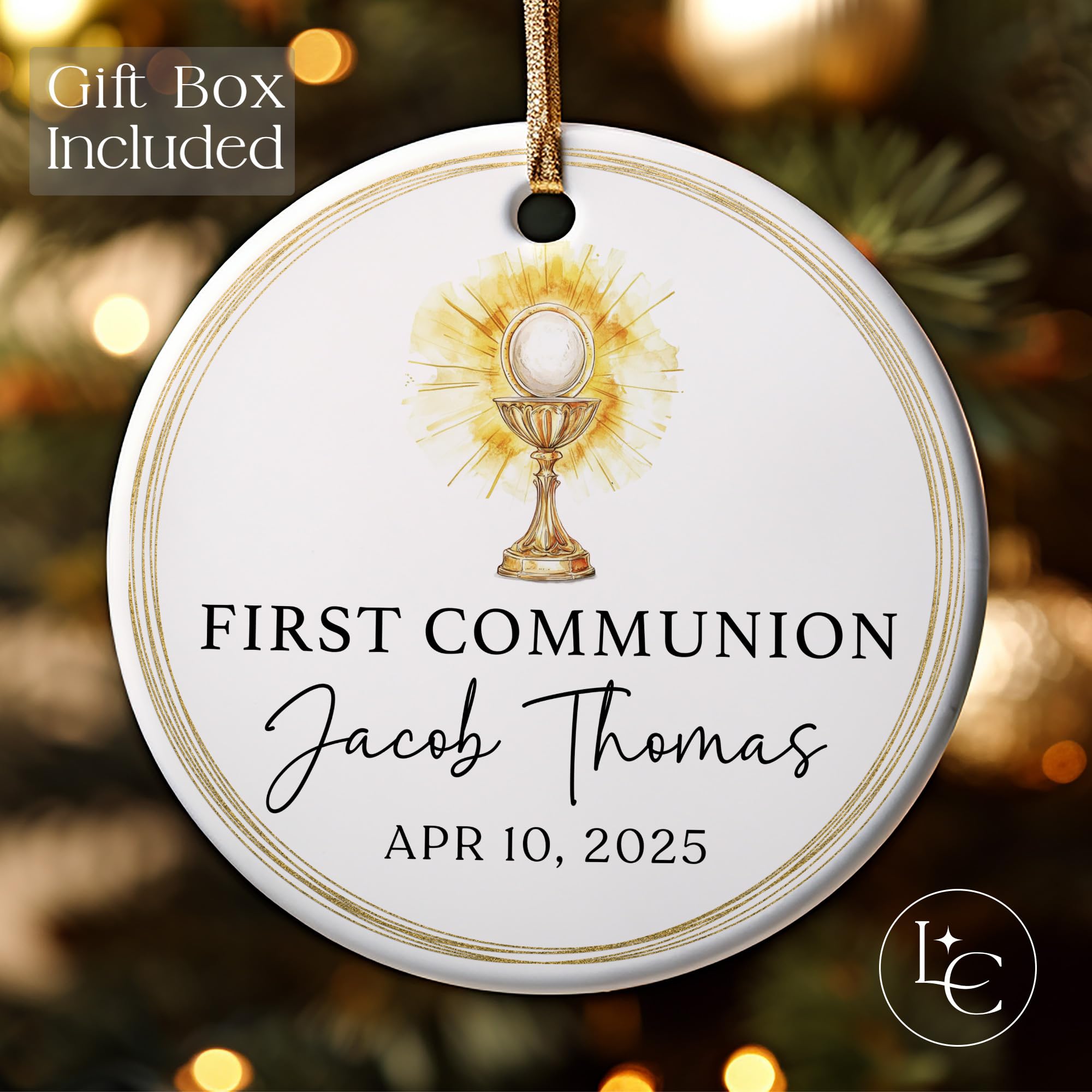 Catholic religious gift ornament for First Communion