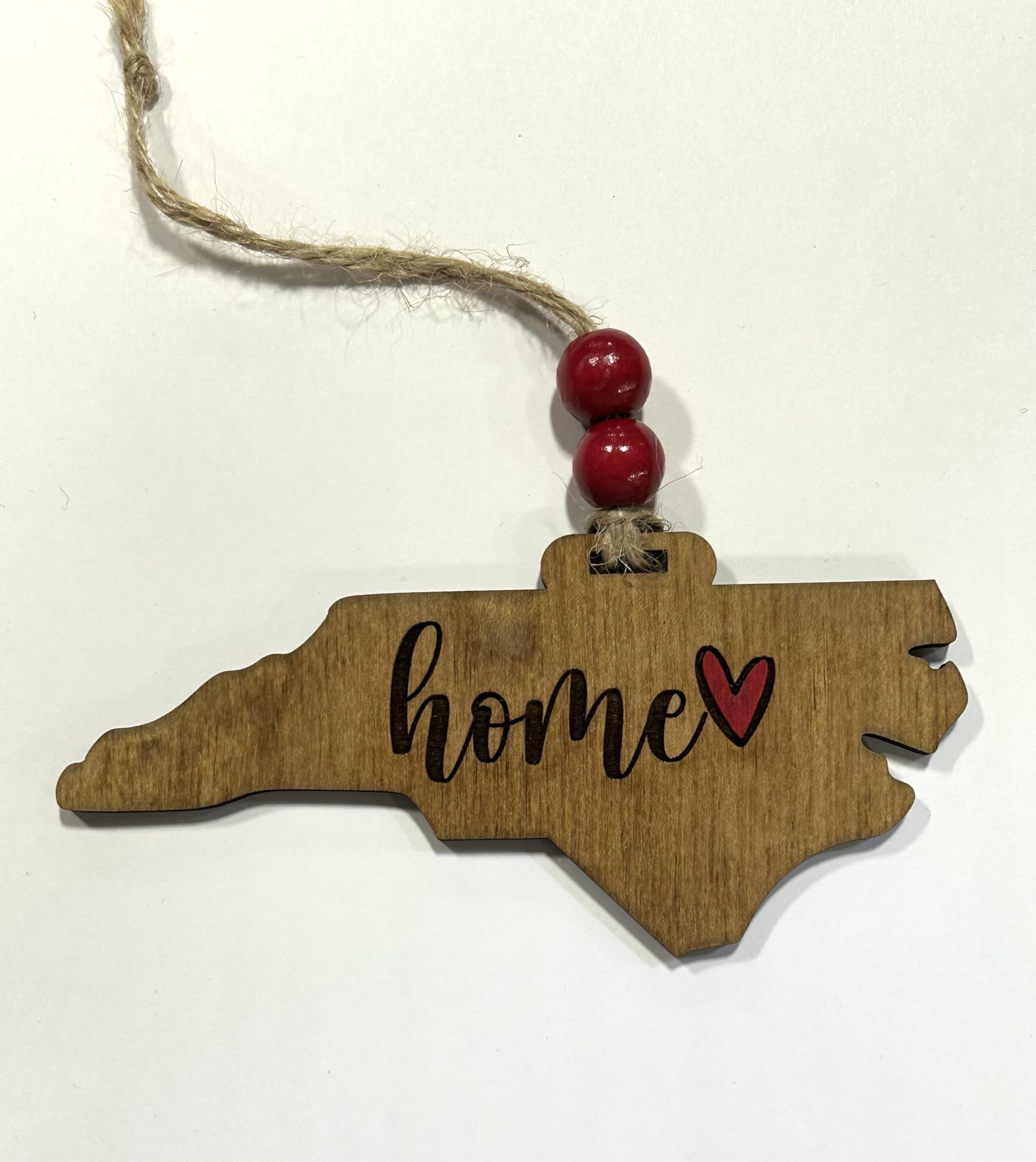 USA made North Carolina ornament by husband and wife team