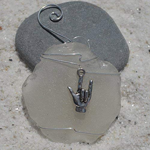 USA made sea glass ornament packaging and care