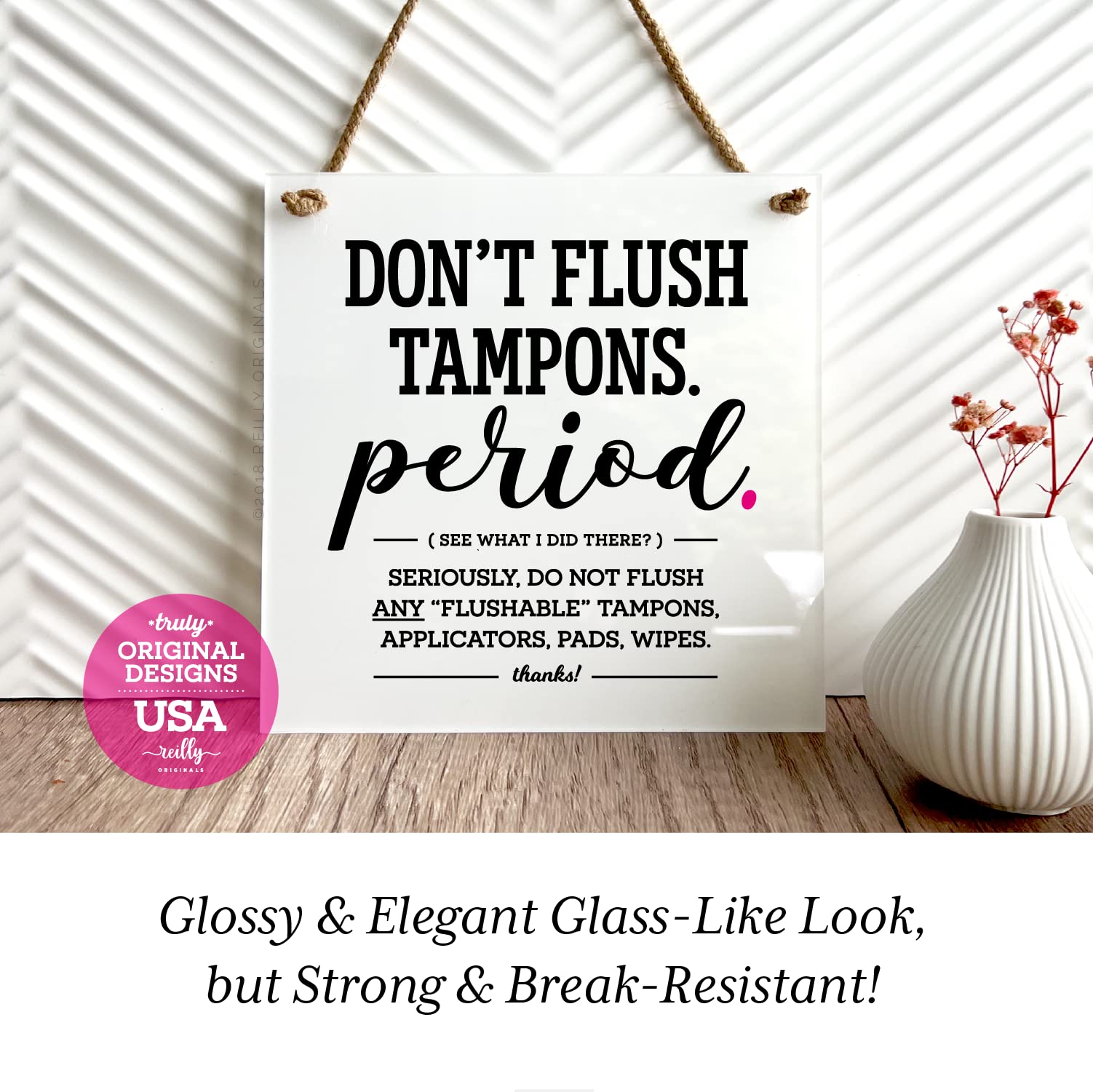 Exclusive original design bathroom decor sign