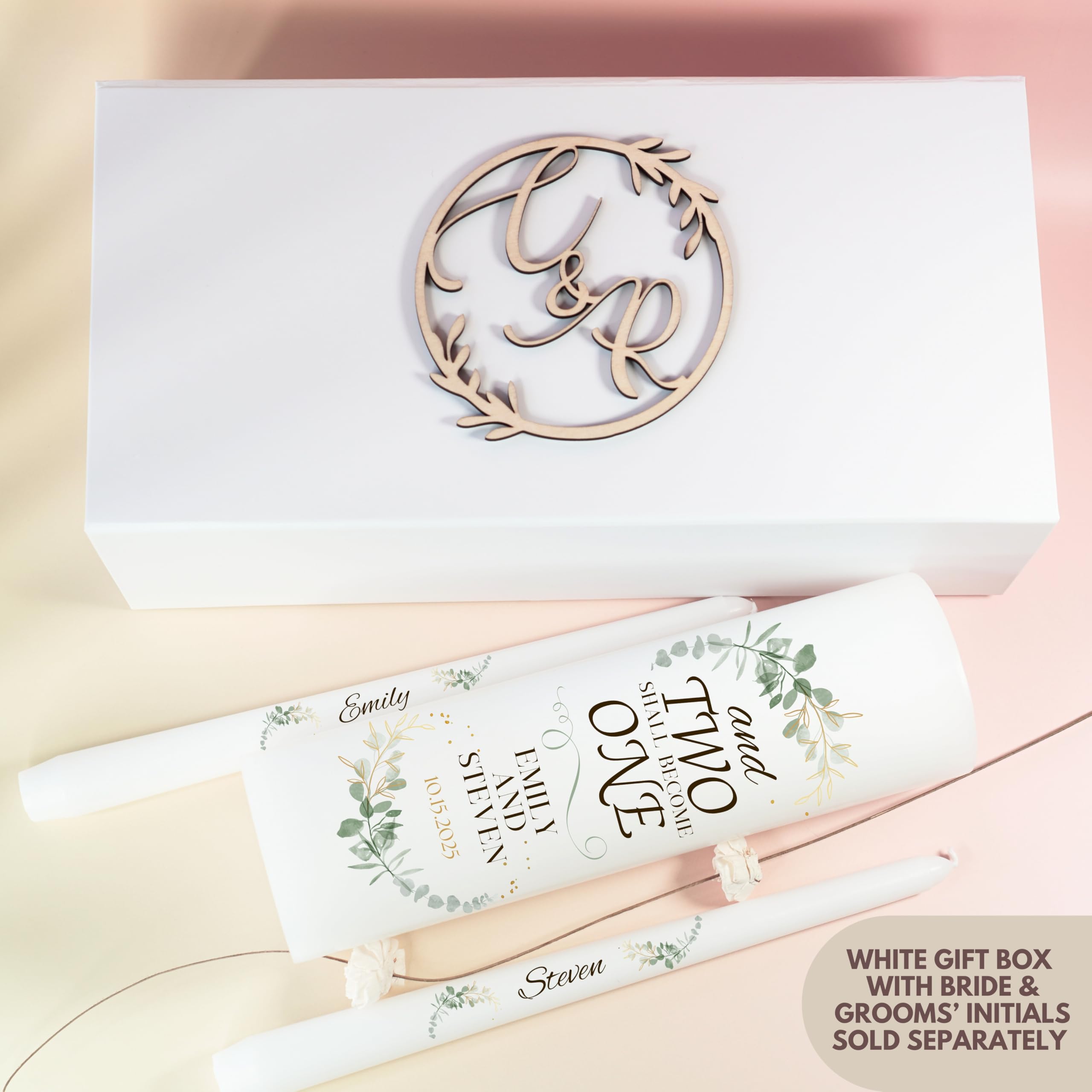 USA made unity wedding candles packaging and design