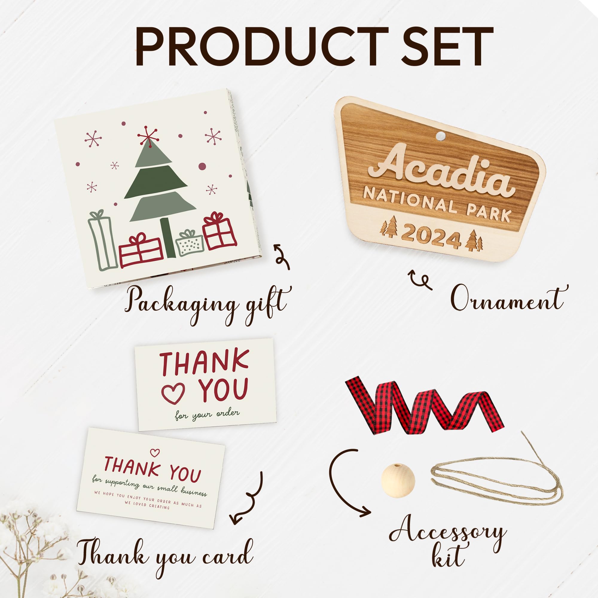 Personalized year National Park ornament Acadia 2024