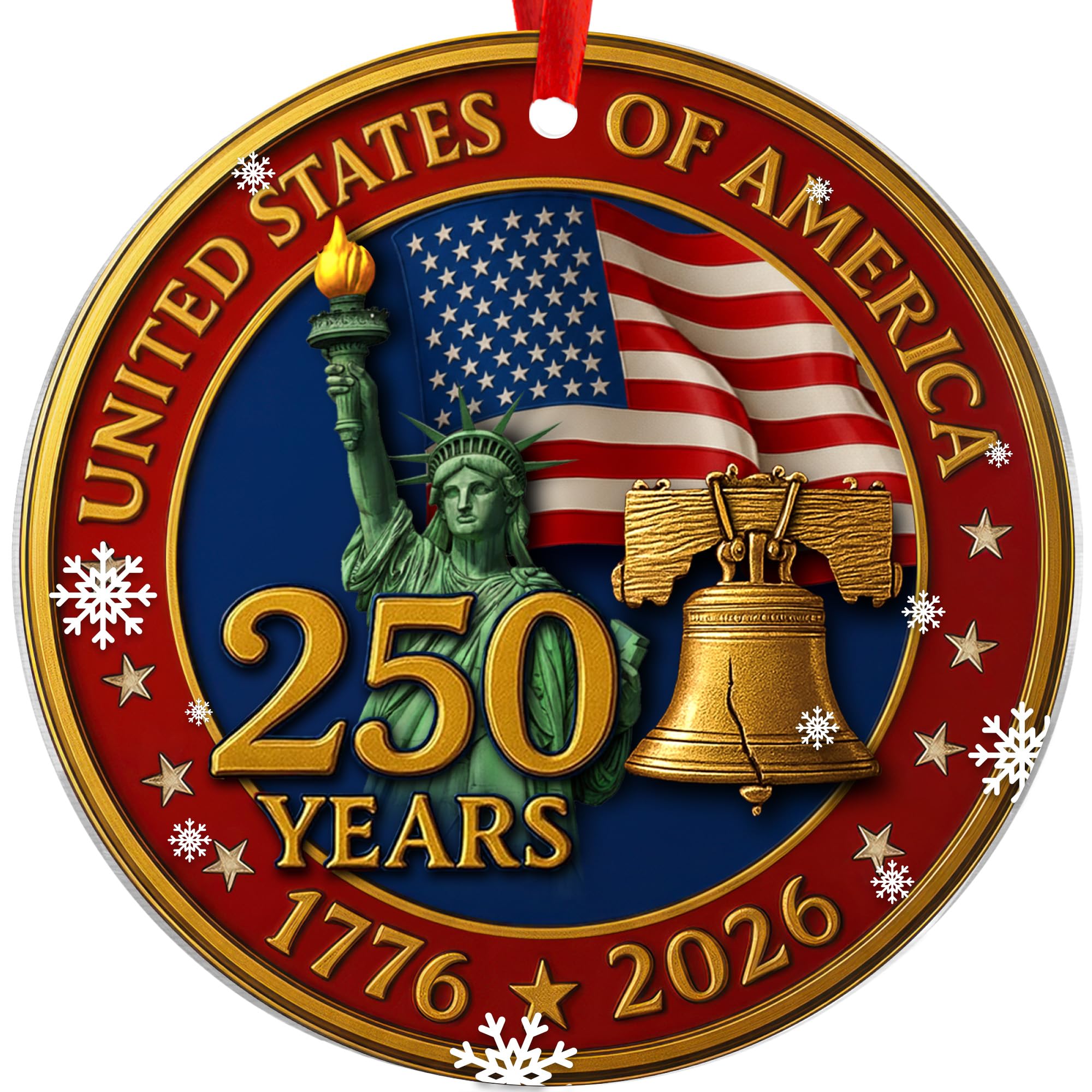 USA Pedal 250th anniversary ornament branding