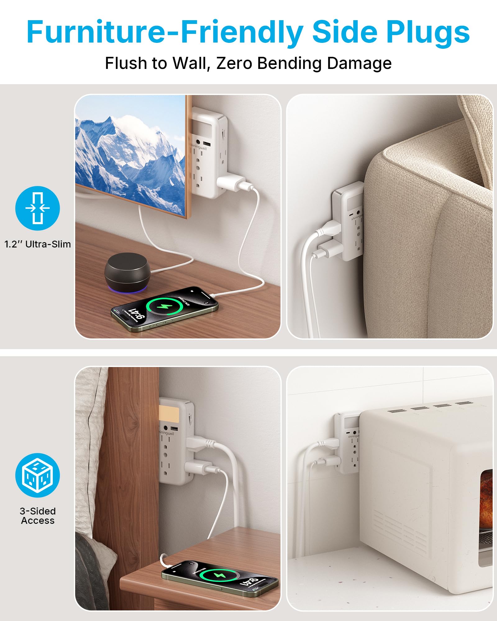 USB-A port on wall outlet extender