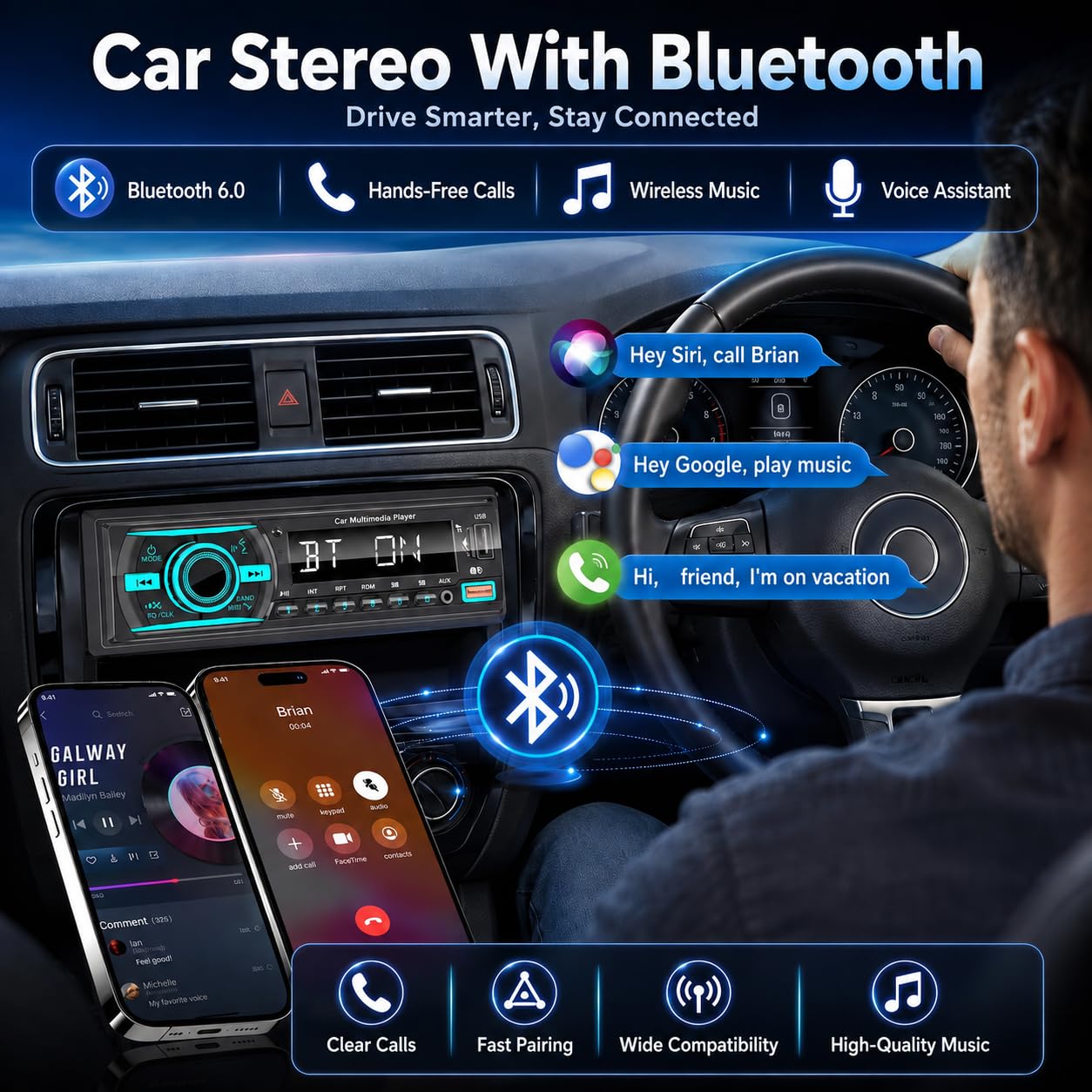 Multimode input including dual USB TF card AUX in and RCA output