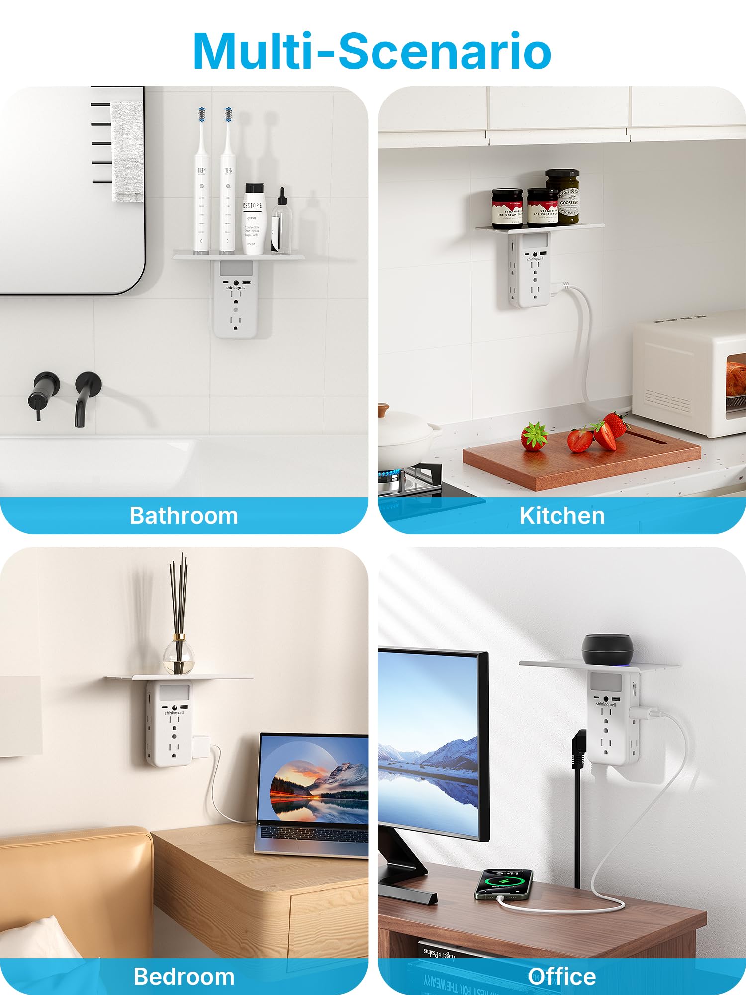 USB-C port on wall outlet extender